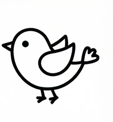 a bird with a heart on its beak.webp